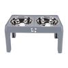 Elevated Dog Bowl Height Adjustable with 2 Stainless Steel Bowls Foldable Raised Pet Food Bowl for Dogs