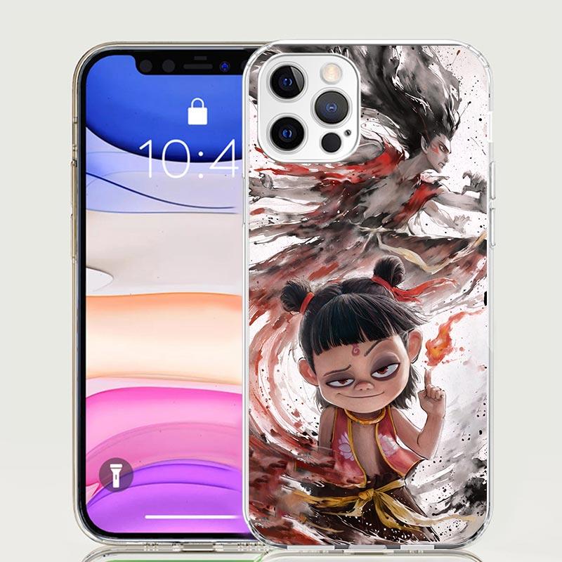 

Nesha Nezha Cartoon Phone Case For iPhone 17 Air 16 15 Plus 11 14 Pro Max 13 Mini 12 7 8 + SE Pattern Art Customized Cover 17 Ai iPhone 14