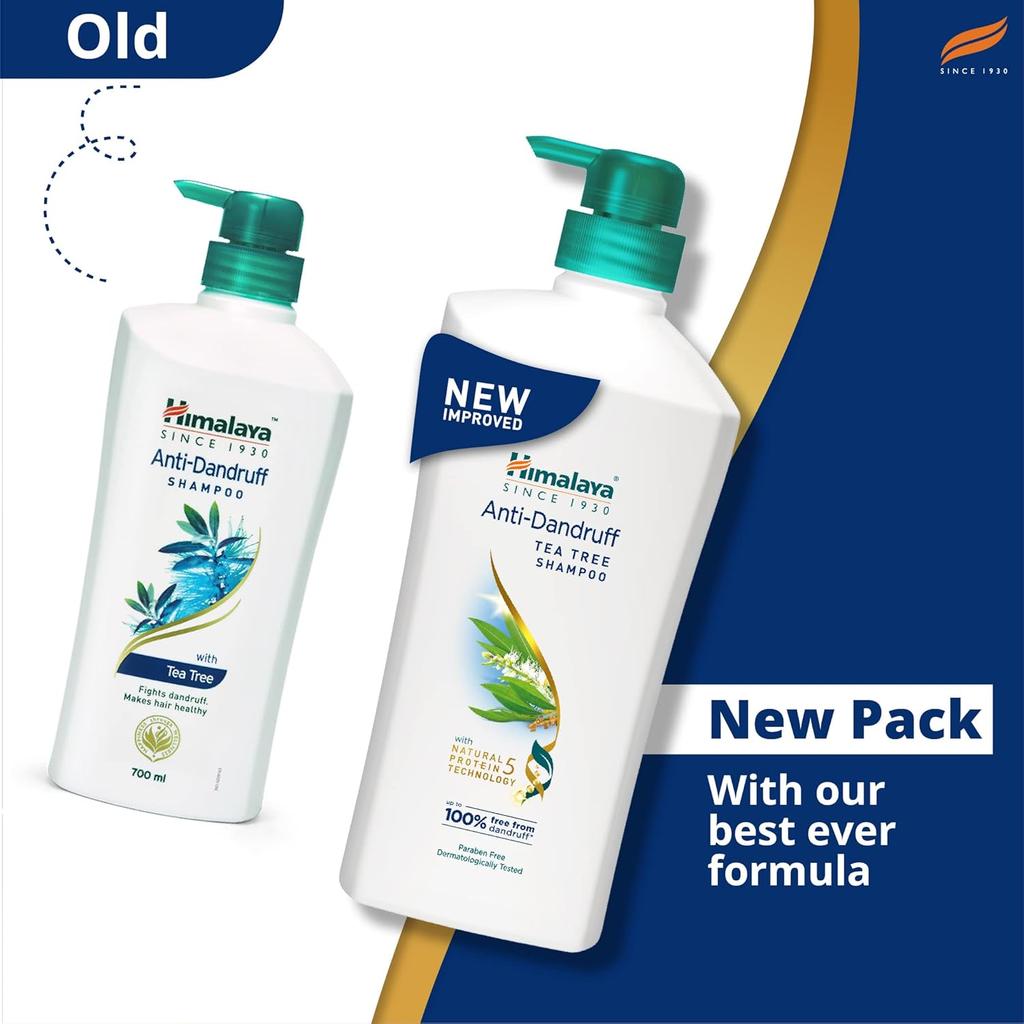 Himalaya Anti-Dandruff Tea Tree Shampoo 650ml For Men And Women Removes Dandruff Soothes Scalp Nourishes Hair Strengthens Roots Gentle Daily Hair Care