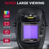 Stor vy Automatiskt mörknande svetshjälm Bred skärm 4-9/9-13 för TIG MIG ARC Kapning och slipning