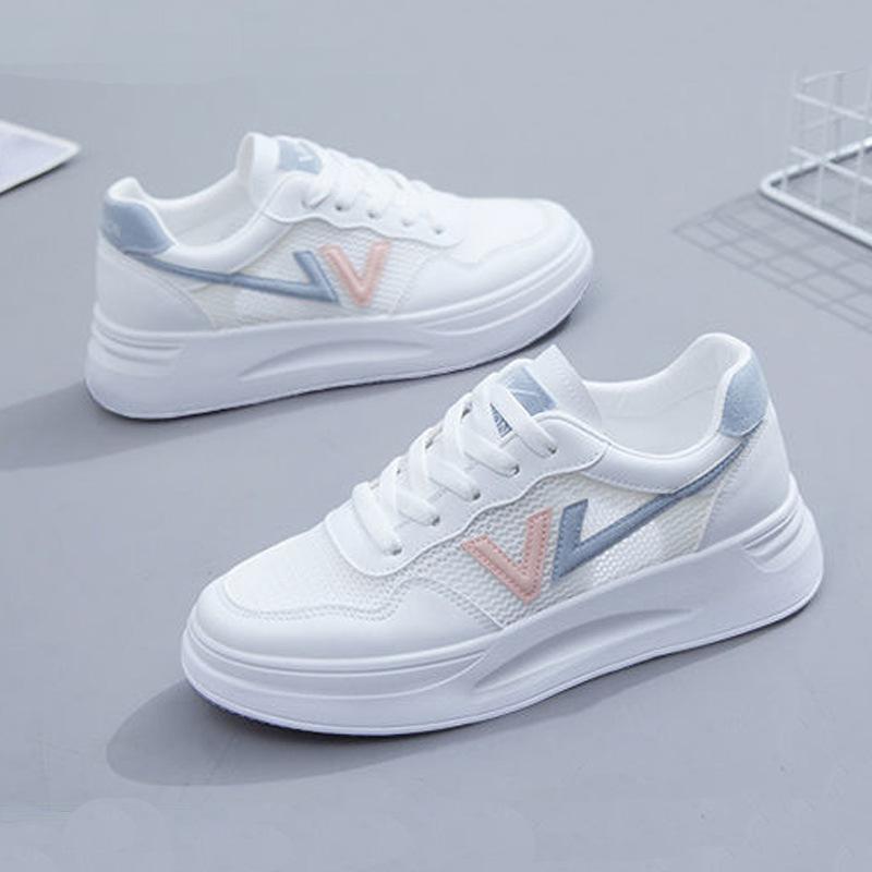 Little White Shoes Women's 2025 Spring and Summer Explosion Breathable Mesh Non-slip Versatile Platform Casual Campus Sports Shoes Women's Shoes