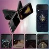 Trendy Simple God Coque For Samsung Z Flip7 6 Galaxy Case Shockproof Z Flip5 Z Flip3 4 5G Hard Cover Phone TPU PC Hard Funda