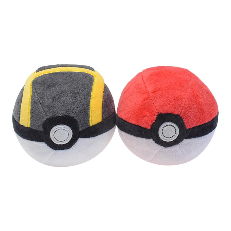 Cartoon Master Ball Great Ball Ultra Ball Pok Ball Plush Toy Animals Soft Stuffed Backpack Pendant Decoration Toy Birthday Gift