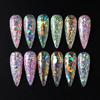 12 Grids Aurora Chameleon Nail Glitter Flakes Irregular Crystal Glass Sequins Powder Shiny Mermaid Paillette Nail Art Decoration