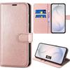 Case for Samsung Galaxy S26, Flip Cover Scratch-Resistant Shockproof Synthetic Leather - Pink