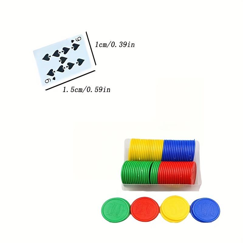 2pcs a deck of playing cards and a set of chips, paper thin poker, table game poker, magic poker props