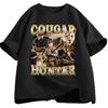 Cougar Hunter Fun Pattern Tshirt Summer Mens Womens Casual Cotton Fashion Harajuku Tshirt Mens Tshirt Street Wear Y2K