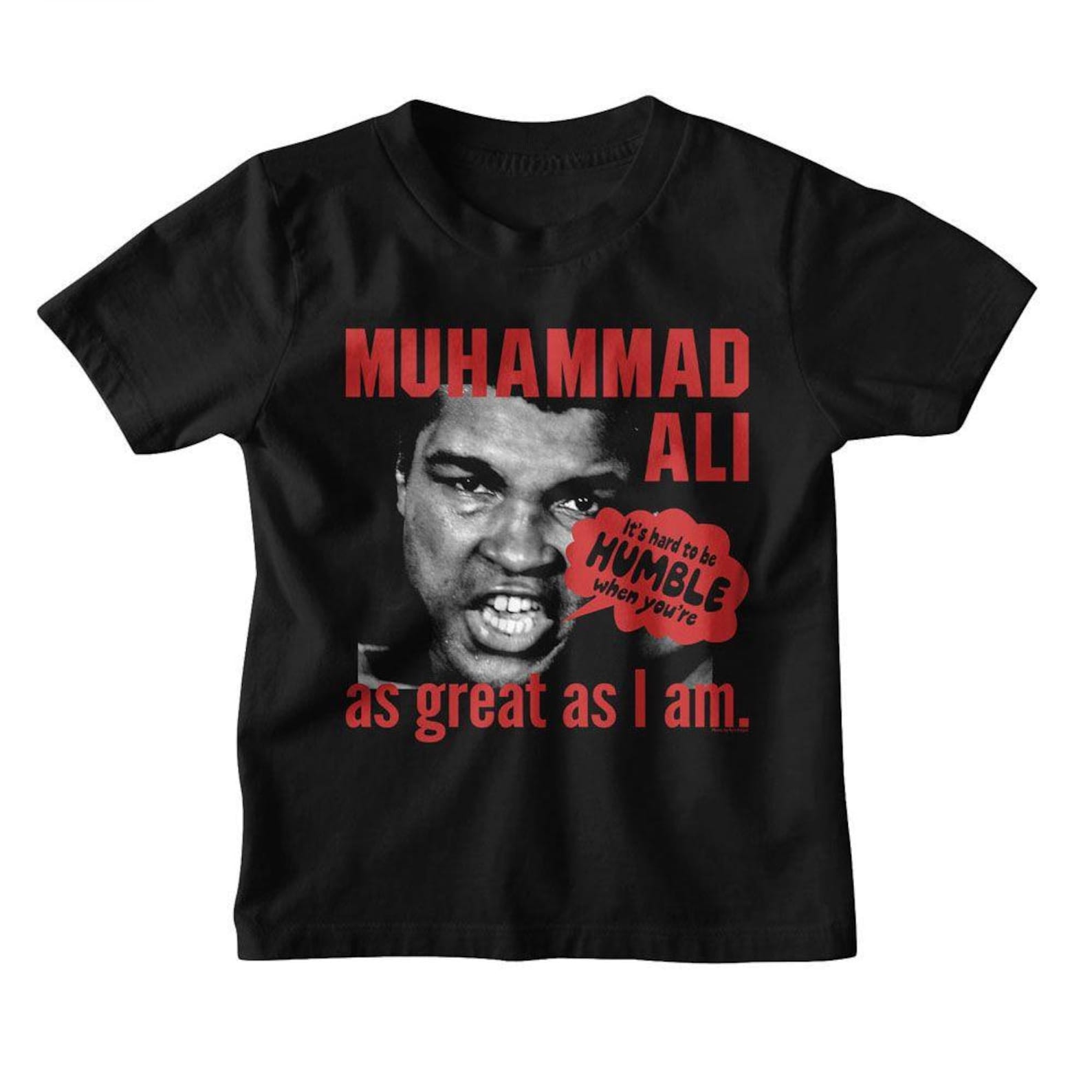 Muhammad Ali Hard To Be Humble Black Youth T-Shirt 100