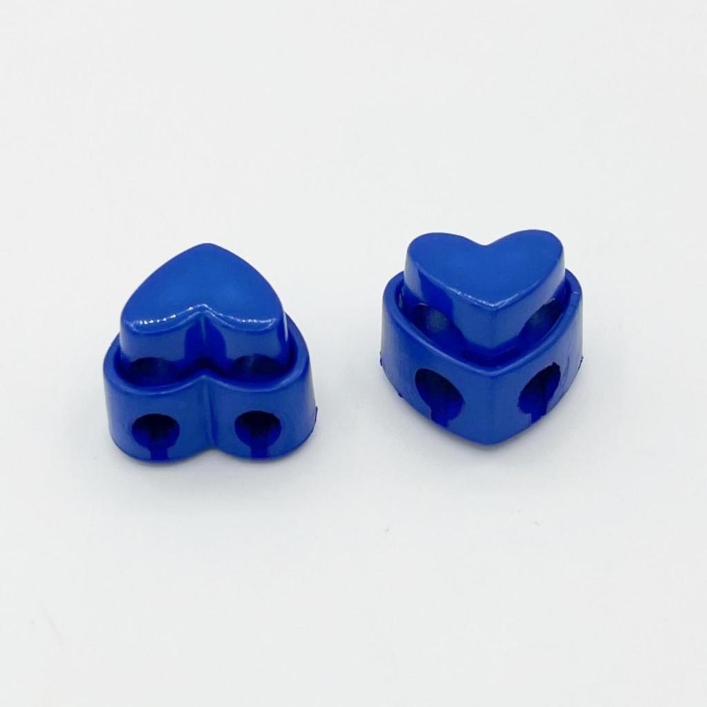 5Pcs Colorful Garment Stoppers Heart-Shaped Plastic Cord Locks Double Hole Spring Toggle Anti-Slip Stoppers Garment Accessories