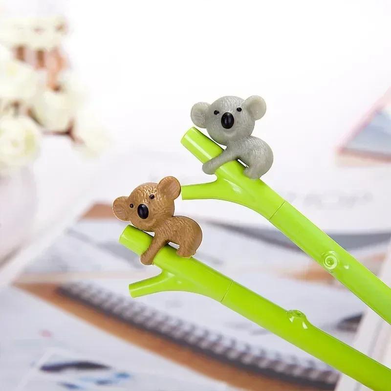 3pcs Cute Koala Gel Ink Pen Business 0.5mm Novelty Good School Office Supply Accessories Pens for Writing Gift Stationery
