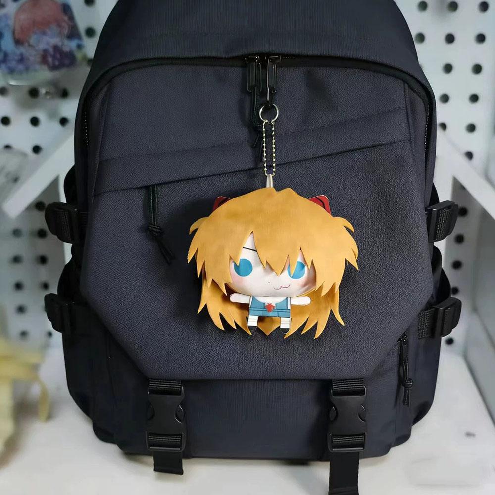 10cm Niedlicher Schlüsselanhänger Asuka Langley Soryu Plüschtier Cartoon Anhänger Rucksack Bedruckte Stofftiere Geschenk 10cm