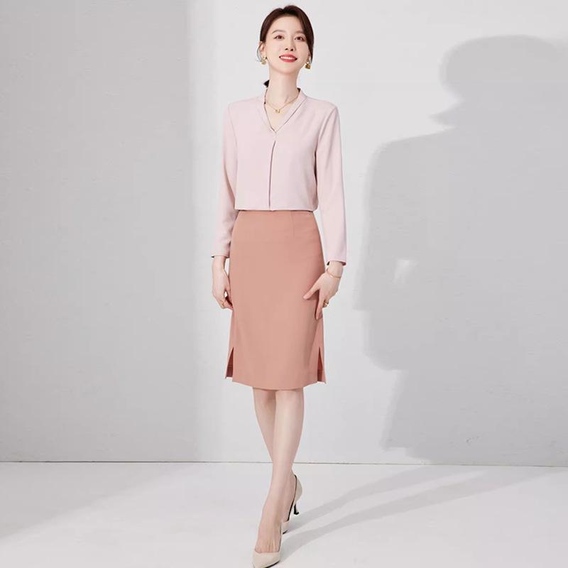 Aishangchen Women's Pink Suit Set: High-End, Professional, Temperament Goddess Style for Broadcasting and Hosting.