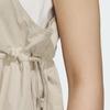 Adidas Originals Sports Lifestyle Series Logo Pattern Vintage Loose Side Pocket Strap Dress Women Dresses Beige JM2712