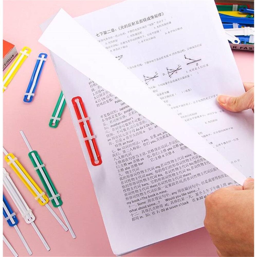  50 Pcs Prong Paper Fasteners Durable Plastic Filing Fasteners Colored Filing Binding Material Folder For Office School Paper Files