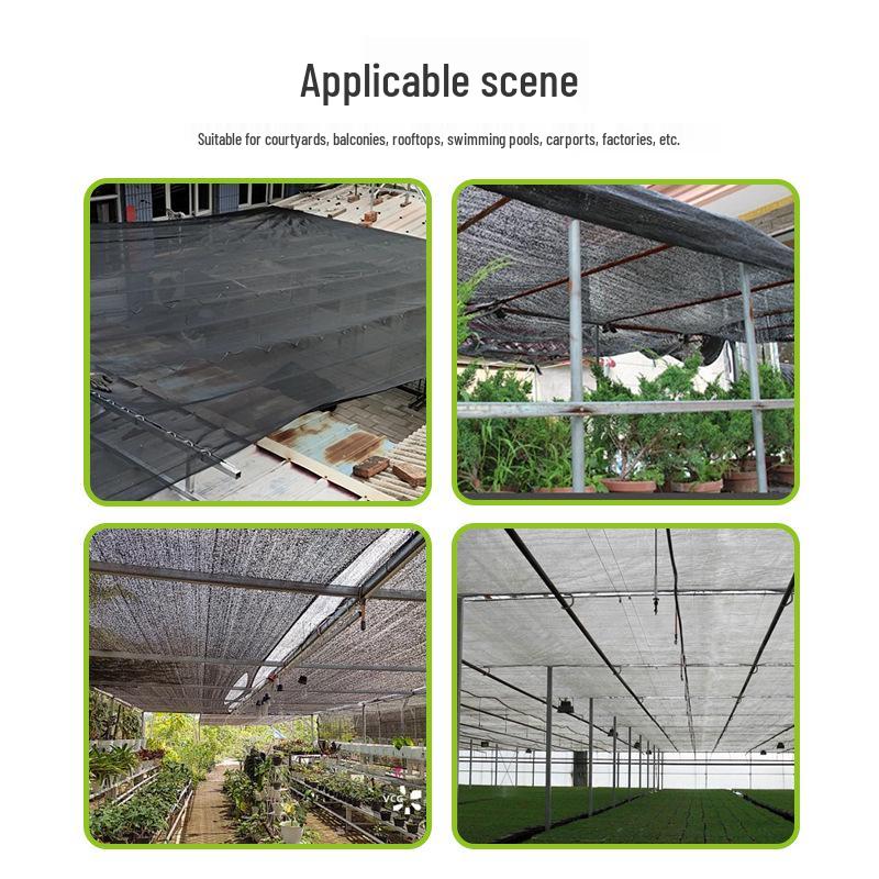 Thickened Black Sunshade Net with Edge Binding & Hole Punch for Heat Insulation, Shading, and Environmental Protection in Greenhouses