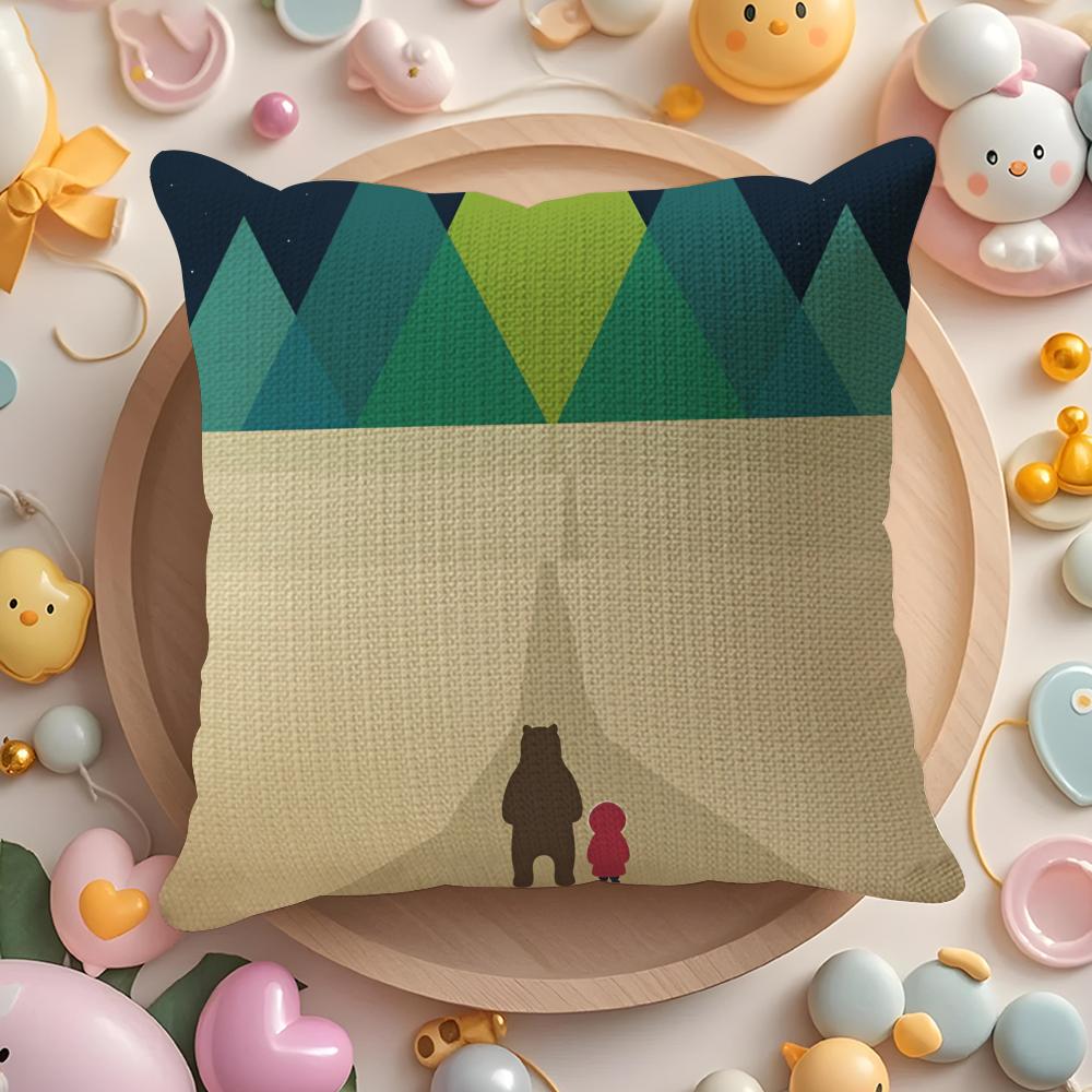 Nordic Modern Anime Pillow Case Pattern Printed Pillowcase for Living Room Sofa Cushion Cover & Bedroom Decor