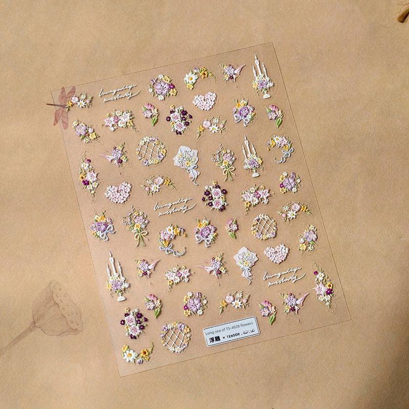 

Qiji Flower Sea Long Bouquet Butterfly Three-Dimensional Relief Nail Sticker Waterproof Nail Sticker Decorative Jewelry 4028 TS-4028 (stereo)