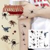Ruikalong Scary Halloween Waterproof Tattoo Stickers - Scorpion & Spider Designs