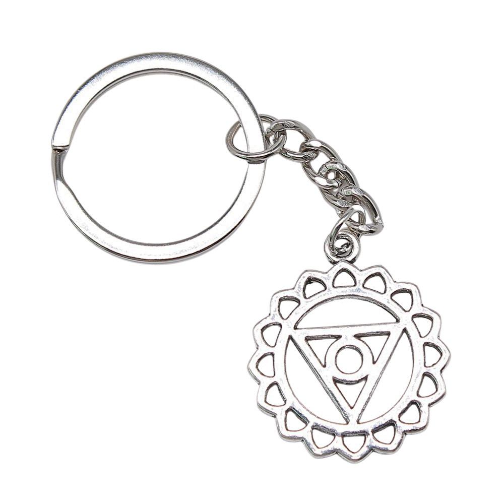 Celtic Knot Charm Hexagram Keychain Irish Amulet Key Ring 28mm Ring