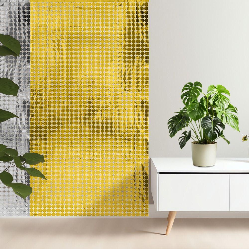 Small Size Square Rainsilk Curtain Square Shape Background Decoration Laser Curtain  Theme Party