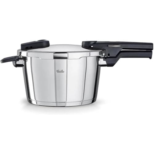 Fissler Vitaquick Pressure Cooker, 4.5L, Gas/IH Compatible, Serves 3-4 People, Two Pressure Settings, Made In Germany, Stainless Steel, Product Number