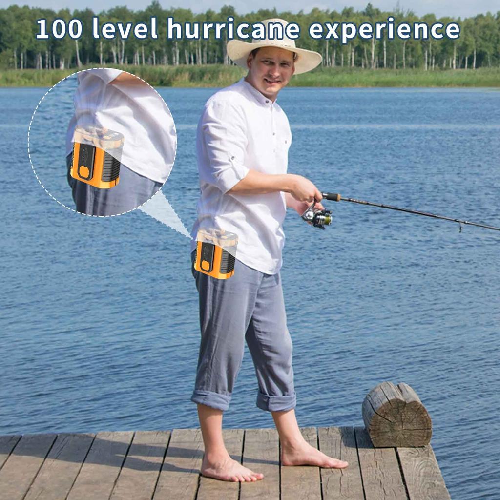 Waist-hanging Fan Outdoor Construction Portable Waist-clip Portable Fan To Cool Down USB High-speed Fan