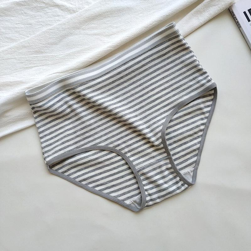 

Женские трусики больших размеров с резьбой, хлопковое нижнее белье, треугольные трусики, трусики с высокой талией L серый