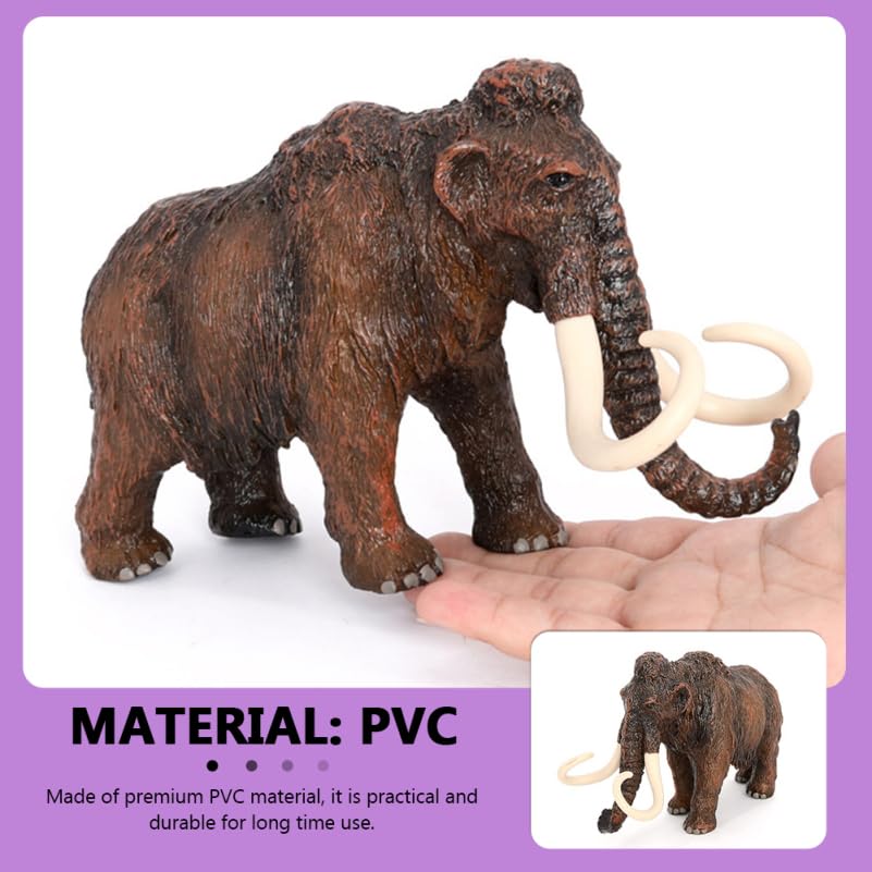 STOBOK Zestaw 3 figurek mamuta, Realistyczne modele zwierząt z PVC, Dekoracja na biurko, Przedmioty kolekcjonerskie, Dekoracja domu, Idealny prezent dla dzieci i przyjaciół