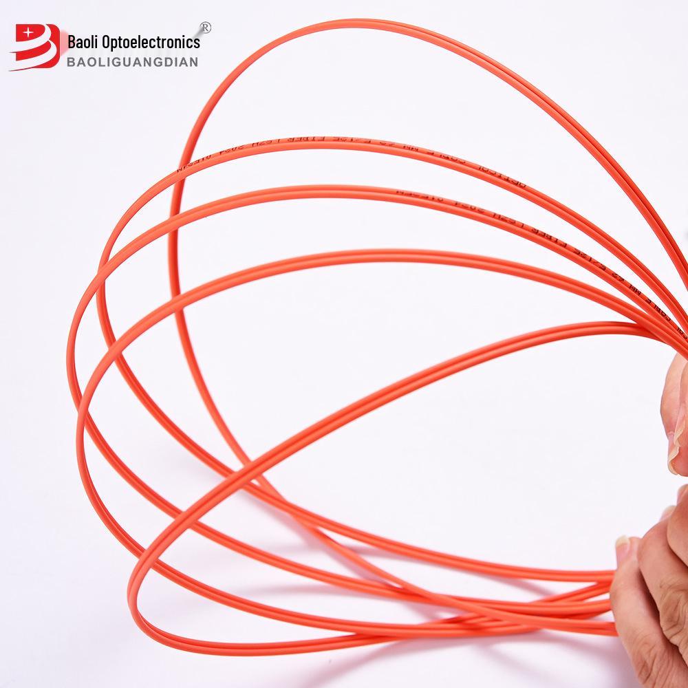 Low Smoke Halogen-Free LC-LC 2.0 Dual-Core Multimode Fiber Optic Patch Cord Pigtail for Telecom