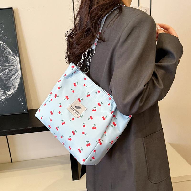 New cute large-capacity cloth bag female cute casual printed shoulder bag underarm bag tote bag women's bag