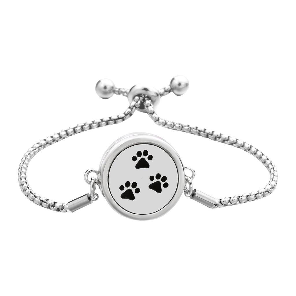 Handmade Bracelet Stainless Steel Essential Oil Diffuser Pendant Handchain Adjustable Wristchain Fashion Jewelry Gift