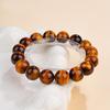 Mei Zhuo Crystal Natural Yellow Tiger Eye Round Bead Bracelet for DIY Stringing
