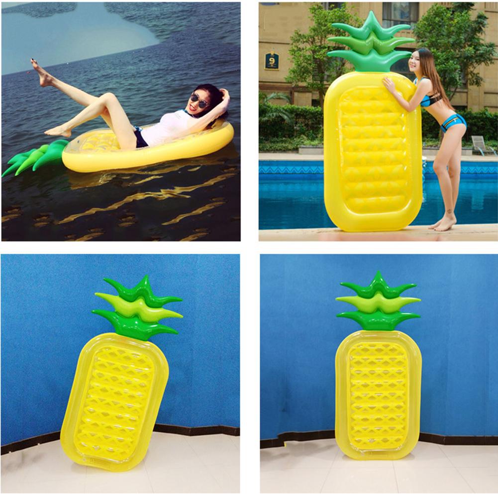 Pineapple Inflat Air Mattress Foldable Floating Water Recliner Mats Comfortable PVC Large Size Swimming Pool Accessories