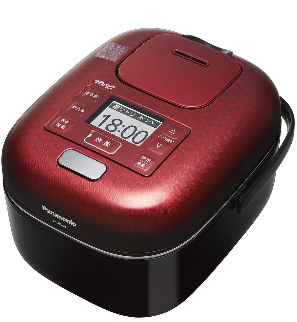 Panasonic Rice Cooker 3 Cups Living Alone Variable Pressure IH Variable Pressure Odori Cooker Rich Black SR-JX058-K