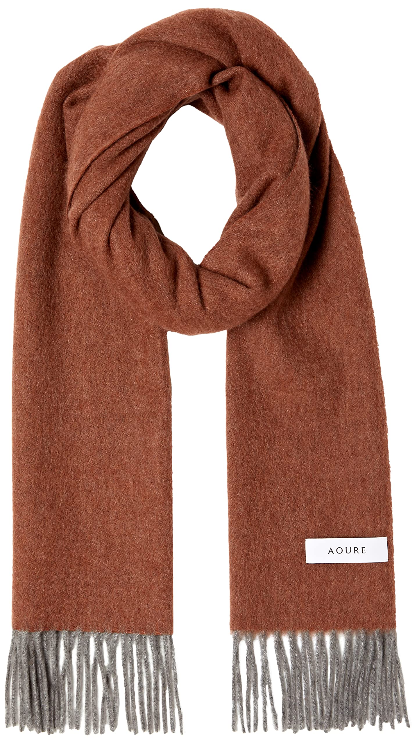 

Двусторонний кашемировый шарф с совой AMGG225501 LBRW F Мужской