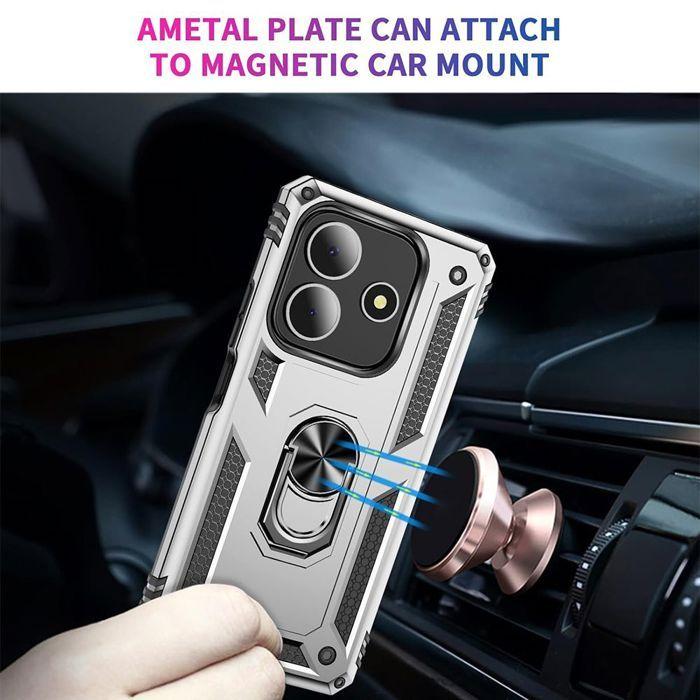 Coque de protection - E.F.CONNECTION - Pour Xiaomi Redmi Note 14 5G - Antichoc - Anti-rayures - Argenté