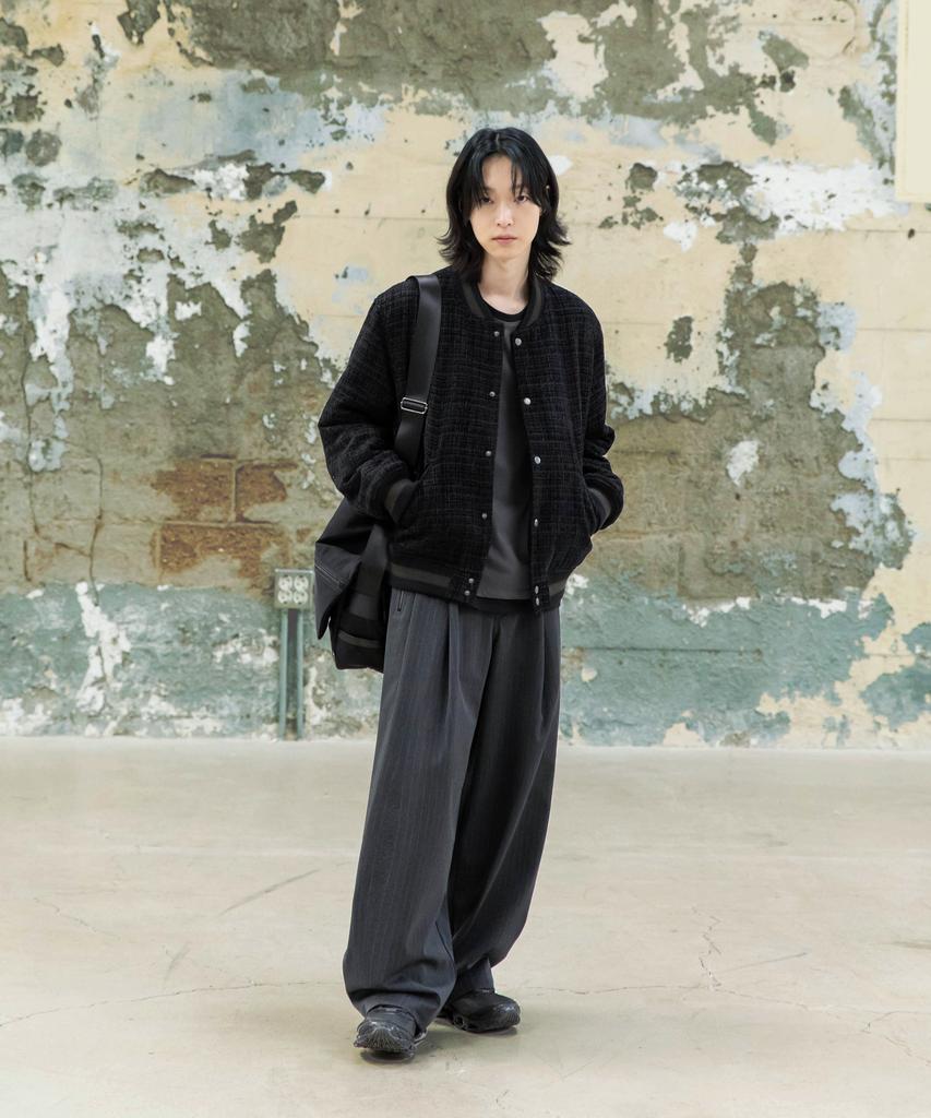 BEGIN202 Rock Link Pants [Charcoal Stripe]
