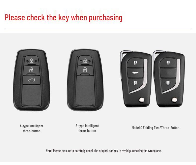 Key Case for Toyota: Camry, Corolla, Levin, Dual-Engine, CHR, Izeh, Velanda, RAV4