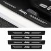 Car Threshold Strip Anti Stepping Leather Protective Sticker For Jeep Renegade Compass Grand Cherokee Wrangler Jk Gladiator