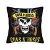 G-Guns N Roses Logo Rock Band Pillowcase Printing Cushion Cover Gift Skull Throw Pillow Case Cover Living Room Zippered 45X45Cm