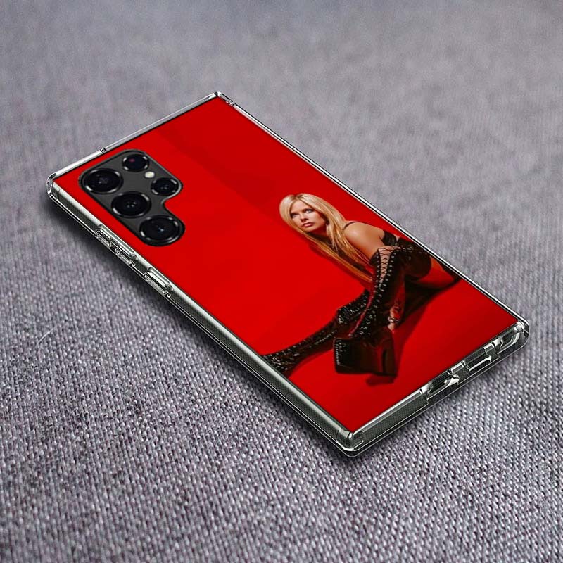 Singer Avril Lavigne Phone Case For Samsung Galaxy S24 S23 S21 S20 FE S22 S26 Ultra S25 Edge S10 Plus Cover Clear TPU Capa Shell