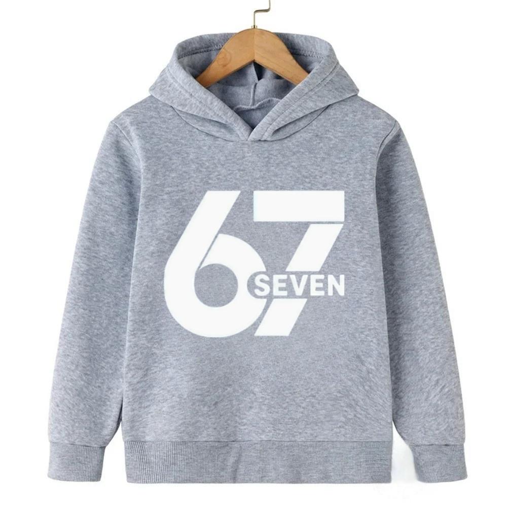 Spring Autumn 67 Six Seven Crazy Children's Hoodie Kids Casual Fashion Fun Boys Hooded Sweatshirt Pullover Girl Clothing Top