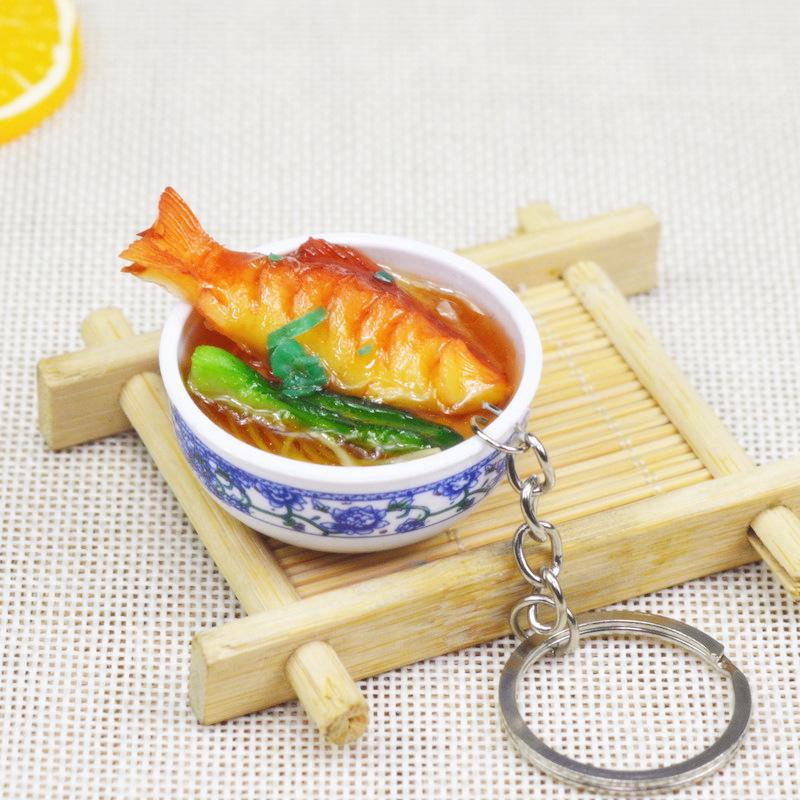 Kids' Mini Kitchenware: Noodle Bowl Keychain Fun Toy & Student Souvenir