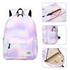 Mygreen Backpack for Elementary School Starry Sky Material Girls, Lightweight, School, Travel, Print, Water-Repellent (Green & Purple)