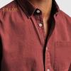 Camisa masculina de primavera com bolso no peito, gola virada para baixo, cardigan solto de abotoamento simples, cor pura, blusa formal, comprimento médio, camisa casual