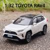 1/32 Toyota RAV4 Off-road Car High Simulation Diecast Metal Alloy Model Car Sound Light Pull Back Collection Kids Toy Gifts F566