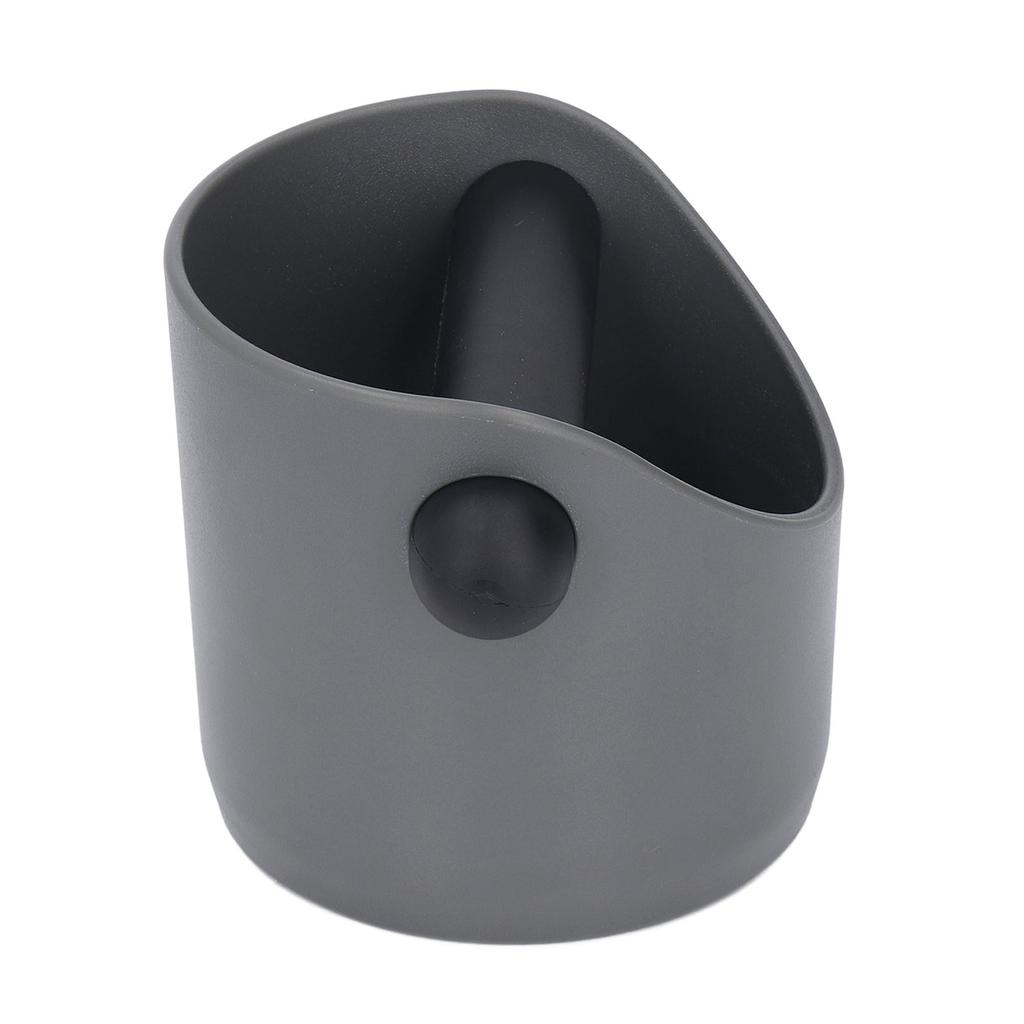 Coffee Knock Box Plastic Rubber Grind Disposal Dump Bin with Bar for Coffee Bar Kitchen Grey