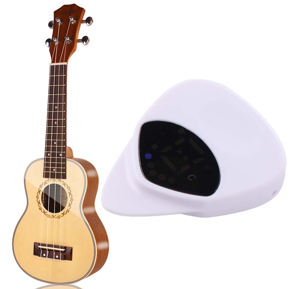 Portable Folk Guitar & Ukulele Tuner Real Time Electric Digital Tuner Guitar Pick&Tuner  Acoustic