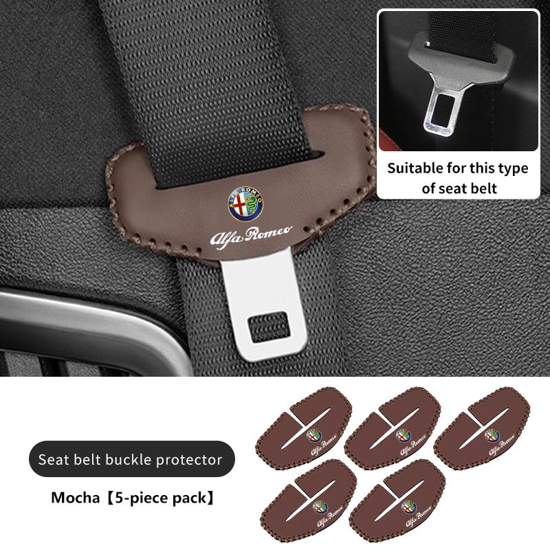 For Alfa Romeo Car Seatbelt Buckle Cover Protector Cover Anti-scratch Cover GT Stelvio F1 Brera Volante Tonale Gloria Disco def789