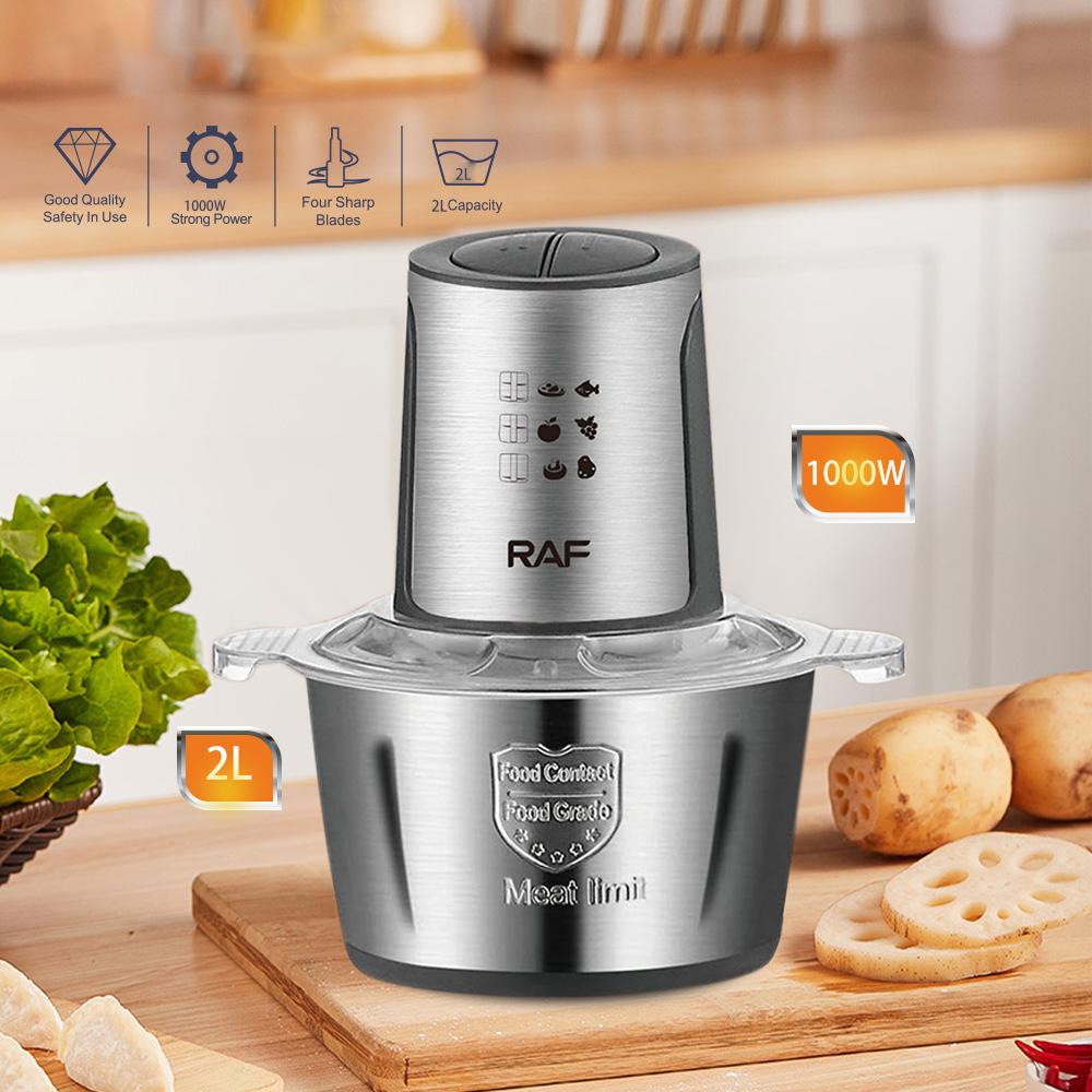 2 Speeds Electric Chopper Meat Grinder High-Quality Stainless Steel Mincer Food Home Kitchen Kitchen Slicer Egg Beater Garlic Vegetable